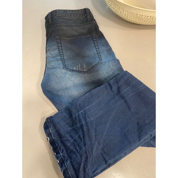 YRN Mens Black to Blue Denim sz 32 - Picture 7 of 8